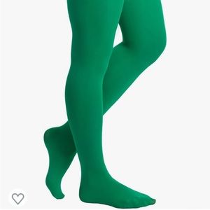 Silky Toes Opaque Microfiber Comfort Tights for Women- Kelly Green- SIZE MEDIUM